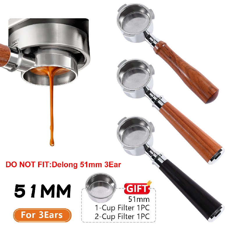Coffee Equipment Filter - Portafilter Kopi Tanpa Dasar 51Mm untuk