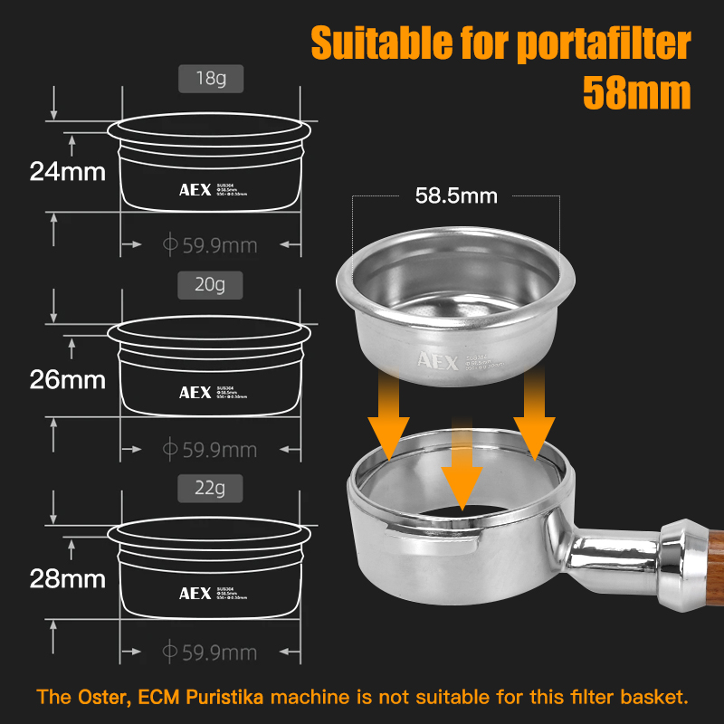 Keranjang Filter Kopi 58MM AEX - Coffee Equipment Filter ulasan dan harga